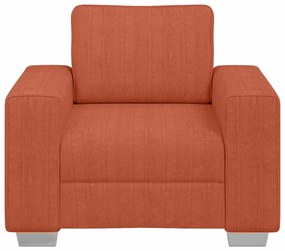 Poltrona 60 cm tecido corduroy laranja vermelho
