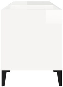 Armário p/ discos 84,5x38x48 cm deriv. madeira branco brilhante