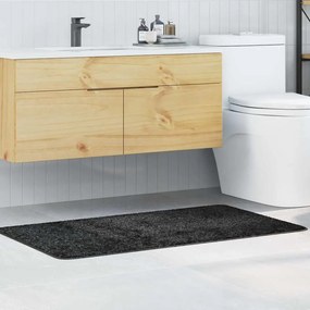 Tapete de Banho Retangular Cinza Escuro 70x120 cm Polipropileno Antiderrapante