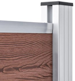 Conjunto painel de cerca 872x146 cm WPC castanho