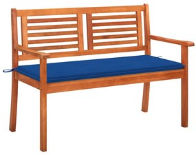 Banco de jardim 2 lugares c/ almofadão 120 cm eucalipto maciço