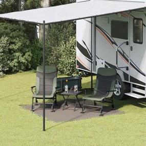 vidaXL Tapete para Barraca Cinzento-claro 200 x 200 cm Polietileno