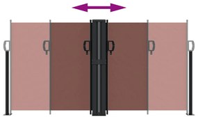Toldo lateral retrátil 120x600 cm castanho