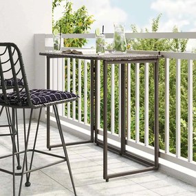 vidaXL Mesa de jardim dobrável 90x51x75 cm vime PE castanho