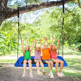 Balanço infantil Nest Swing com corda ajustável de 100-180 cm, balanço verde 123x45 cm