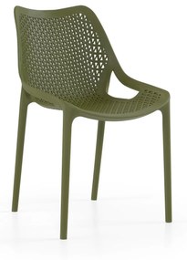 Cadeira Oxy s/ Braço Olive - conjunto com 4 unidades