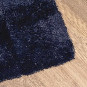 Tapete shaggy de pelo alto NAVARRA 80x150 cm azul-marinho