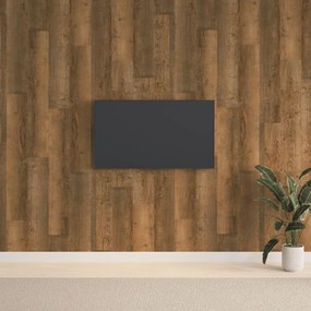 351815 vidaXL Painel de parede c/ aspeto de madeira 2,06 m² PVC castanho