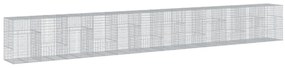 Cesto gabião com cobertura 1200x100x150 cm ferro galvanizado