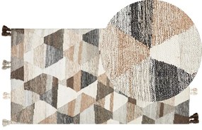 Tapete Kilim em lã multicolor 80 x 150 cm ARGAVAND Beliani