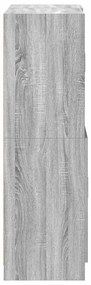 2 pcs armário de cozinha conjunto deriv. madeira cinza sonoma
