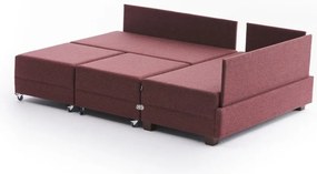 Sofá-Cama de Canto Fly – Vermelho Claret – 210x70x280 cm