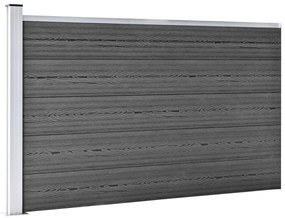 Conjunto de painéis de vedação WPC 353x105 cm preto