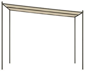 Gazebo 3x3 m 180 g/m² tecido e aço bege