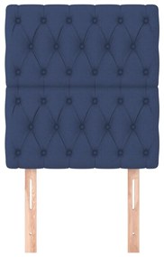 Cabeceira de cama 2 pcs tecido 80x7x78/88 cm azul