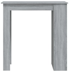 Mesa de bar c/ prateleiras derivados de madeira sonoma cinza