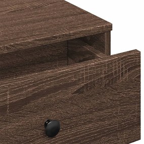 Mesa de centro 60x45x31 cm derivados madeira carvalho castanho