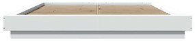 Estrutura de cama 150x200 cm derivados de madeira branco