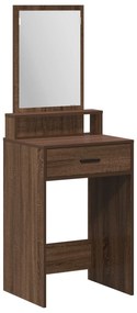 Mesa de Maquiagem vidaXL com Gavetas em Carvalho Castanho 50x41x140 cm