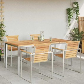Mesa de Jantar ao Ar Livre 180x90x75 cm Madeira Sólida de Teca