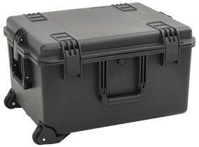 vidaXL Mala de viagem portátil 62,5x49,5x37 cm PP preto