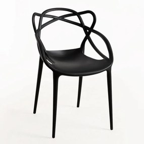 Conjunto de 4 Cadeiras Garden - Preto - Design Moderno