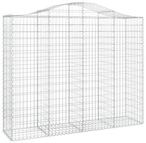 Cestos gabião arqueados 3pcs 200x50x160/180cm ferro galvanizado