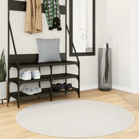 Tapete de pelo curto OVIEDO Ø 120 cm creme