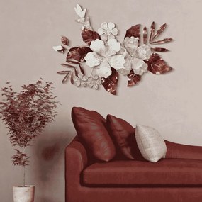 PAINEL DE FERRO DE PAREDE 3D BOUQUET CM 83X8,5X55 MULTICOLOR