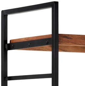 Estante de 4 prateleiras 80x30x180 cm madeira acácia maciça