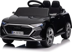 Carro elétrico para Crianças 12V 4x4 Audi SQ8, Rodas de espuma EVA, comando, assento Couro ecológico Preto