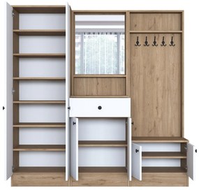 Cabide P6 – Nogueira e Branco – 179,4x182,8x35,5 cm