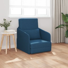vidaXL Sofá Cama de Chão 2 em 1 Azul 65x80x83 cm Tecido