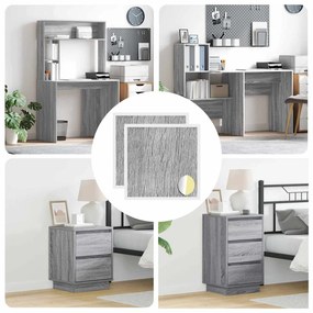 vidaXL Capa de Parafuso Autoadesiva 2 pcs Cinza Sonoma Ø 20 x 0,5 mm