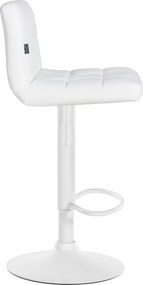 Conjunto de 2 bancos de bar Feni em couro sintético branco