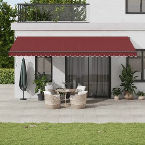 Toldo retrátil manual 600x350 cm bordô