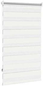 Estore de rolo 90 x 150 cm, linhas de zebra / Branco