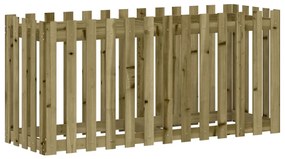 Canteiro elevado c/ design cerca 150x50x70 cm pinho impregnado