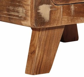 Mesa de cabeceira 37x32x50 cm madeira recuperada maciça