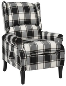 vidaXL Poltrona reclinável tecido multicor