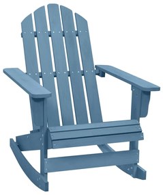 Cadeira Adirondack de baloiçar p/ jardim abeto maciço azul