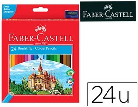Lápis de Cores Faber-Castell C/ 24 Cores Hexagonal Madeira Reflorestada