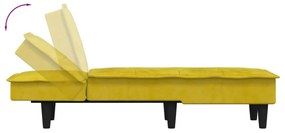 Chaise longue veludo amarelo