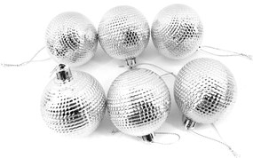 Bola Natal Prateada 8CM Pack 6
