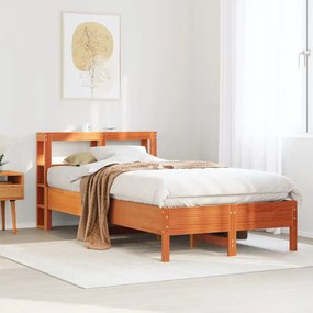 vidaXL Cama sem colchão 90x200 cm pinho maciço castanho-mel