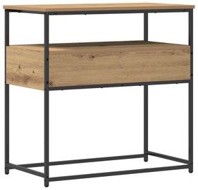 Mesa de Consola vidaXL Carvalho Artisan 75x40x75 cm Madeira Derivada e
