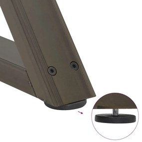 Pés para mesa de centro 2 peças aço natural 70x(30-31,3) cm aço