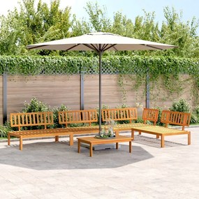 vidaXL 5 pcs conjunto de móveis de paletes p/ jardim acácia maciça