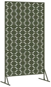 Tela de Privacidade Verde Azeitona 100x50x180 cm de Aço