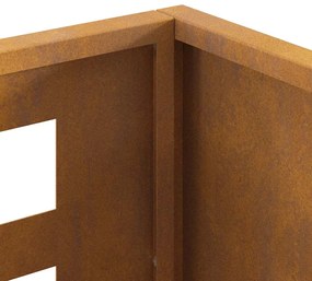 Fogueira Retangular 50x30x40 cm Aço Resistente às Intempéries